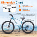 SPATIAL 24/26/27.5/29 in Mountain Bike, 8/21 Speed Lightweight Aluminum Magensium Frame Mountain Bicycle, Fits Men Women Teenagers Adult Disc Brake MTB Bicycle