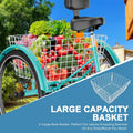 MOONCOOL Adult Tricycles with Rear Basket & Inflator, 24 26 in 7 Speed 3 Wheel Bikes, Three - Wheeled Bicycles Adult Trike with Backrest for Seniors, Women, Men