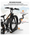 Aostirmotor Electric Mountain Bike, 48V 13AH Removable Lithium Battery 750W Ebike with Rack, 26" 4.0 in Fat Tire Bike, Electric Bicycle for Adults(Black)