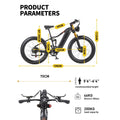 Dual Motors AWD 2000W Electric Bike for Adult 26'', UL2849 48V 60AH Removable Battery E - Mountain Bike 4'' Fat Tire up to 35MPH&200miles Long Range Off Road Ebike Beach Dual Hydraulic&Brakes E - Bicycle