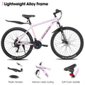 HILAND 26 in Mountain Bike, Mens and Womens Aluminum Frame MTB with 21 Speeds, Dis Brake, Hardtail Bicycle for Adults