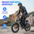 Ridstar Electric Biycle for Adults, 1200W 32MPH, 48V 20AH Electric Dirt Bike, 20" Fat Tire 7 Speed Mountain Bike UL2849