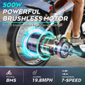 Gocio 26" 4.0 Fat Tire Electric Bike for Adults, 500W Motor, 48V 13ah Battery, Lightweight Aluminum Alloy Frame, Max 22mph Electric Mountain Bike Beach Snow Ebike for Men, Professional 7 - Speed UL2849