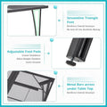AECOJOY 39.4" Outdoor Patio Dining Table for 4, Metal Patio Table with 1.6" Umbrella Hole