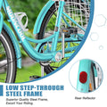 MOPHOTO Adult Tricycle 20/24/26 in 3 Wheel Bicycle, 3 Wheel Bikes for Adults, 7 Speed Low Stepover Frame Tricycle with Basket/Bell, 3 Wheel Bicycle for Seniors, Women, Men