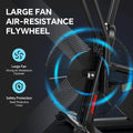 LNOW Commercial Built - in Bluetooth Fan Exercise Bike, Adjustable Air Resistance with Dual - Action Handlebars, Heavy Duty Indoor Cycling Bike for Home Gym Traininning, 350 lb Arm/Leg Cardio Workout
