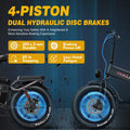 Wallke H9 AWD 3200W Dual Motor Electric Bike for Adult, 82ah 48V Dual Battery Long Range E - Bicycle, 31 - 34MPH Fast Ebike, 20" Fat Tire Offroad Full Suspension Folding, 3mm Aluminum Alloy Frame, UL2849