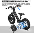 Hiboy BK1 Electric Bike for Kids Ages 3 - 5 Years, 24V 100W Electric Balance Bike 12 in Inflatable Tire Adjustable Seat, Electric Bicycle Gift for Kids