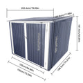 6.3' x 6.1' Outdoor Storage Shed Clearance, Metal Outdoor Storage Cabinet with Double Lockable Doors, Waterproof Tool Shed, Stores 4 Bikes, Backyard Shed for Garden, Patio, Lawn