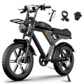 Movcan V30 Electric Bike for Adult, 1000W 20" Fat Tire 48V 15.6AH Removable Battery, 28MPH 7 - Speed Disc Brake Off - Road Mountain Ebike UL2849