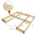 U-Shaped Raised Garden Bed, 92.5" x 95" Extra Large Fir Wood Planter Box for Vegetables & Flowers, 5-Tier Modular Design for Backyard Patio