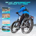 Gocio Electric Bike, 26"x4.0" Fat Tire E - Mountain Bike, Peak 1000W Motor, 28MPH 48V 15ah Battery Removable Ebike for Off Road, Sand, UL2849