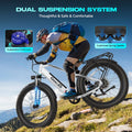 Gocio Electric Bike, 26"x4.0" Fat Tire E - Mountain Bike, Peak 1000W Motor, 28MPH 48V 15ah Battery Removable Ebike for Off Road, Sand, UL2849