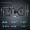 Aostirmotor Electric Mountain Bike, 48V 13AH Removable Lithium Battery 750W Ebike with Rack, 26" 4.0 in Fat Tire Bike, Electric Bicycle for Adults(Black)