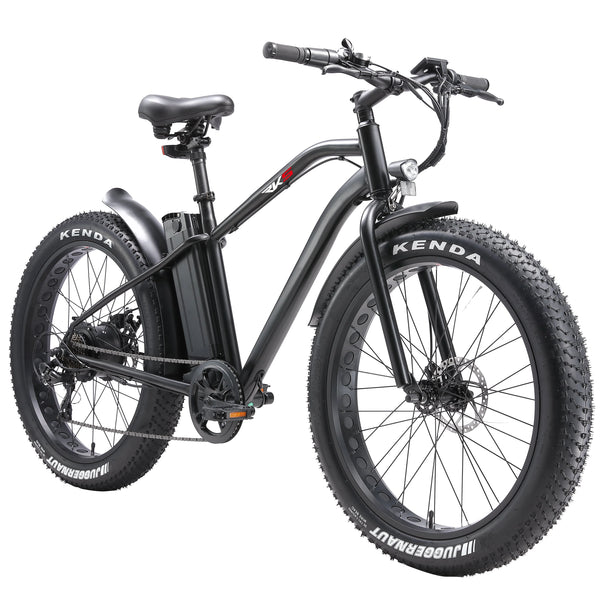 Electric Bike with 750W Motor, Electric Bike for Adults, Electric Mountain Bicycle with 48V 14.5ah Battery, 26'' Fat Tires, LCD Display, Front and Rear LED Lights, Professional 7 - Speed Gears