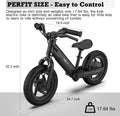 Hiboy BK1 Electric Bike for Kids Ages 3 - 5 Years, 24V 100W Electric Balance Bike 12 in Inflatable Tire Adjustable Seat, Electric Bicycle Gift for Kids