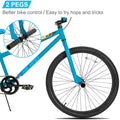 Hiland BMX BIKE 24 & 26 in, Beginner - Level to Advanced Riders with 2 Pegs for Adults, Multiple Colors