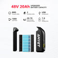 AMYET G60 Peak 1500W Electric Bike, 20" Fat Tire E - Mountain Bikes, 48V 20ah 32MPH Ebike for Adults Full Suspension UL2849