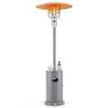 50,000 BTU Propane Outdoor Heater, Round Patio Heater with Stainless Steel Burner, Tip-Over, Flame-Out Protection, Wheels, CSA Certificated