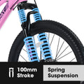POWANLI 26" Mountain Bike for Women, 21 Speeds Mountain Bicycles with Dual Disc Brakes and 100mm Front Suspension, Pink(Gift)