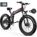 Totguard 26"x4" Electric Bike, Fat Tire 500W Ebike, Foldable Electric Bicycles E Bikes for Adults Electric 48V 10ah Battery, Dual Shock Absorber, Lockable Fork UL2849