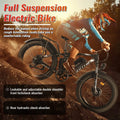 TUTTIO Adria26 5000W Electric Mountain Bike for Adults, 26" Fat Tire E - Bike for Men, 7 Speed, Max 46mph