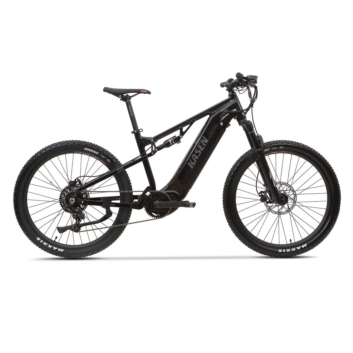 Kasen Electric Mountain Bike Mid - Driven 500w 48v 15ah Full Suspension Throttle and Pedal Assist