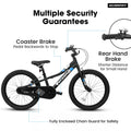 Ambifirner 20 in BMX Style Bike, Hi - Ten Carbon Steel Frame with Front V - Brake & Rear Coaster Brake, Easy Assembly, Adjustable Seat for Learning Riders (Blue)