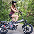 Wallke H9 AWD 3200W Dual Motor Electric Bike for Adult, 82ah 48V Dual Battery Long Range E - Bicycle, 31 - 34MPH Fast Ebike, 20" Fat Tire Offroad Full Suspension Folding, 3mm Aluminum Alloy Frame, UL2849