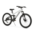 24" Ozark Trail FS.1 Epictrail Full Suspension Mountain Bike, for Teens and Adults, Heights Between 4'6" - 5'6", Silver