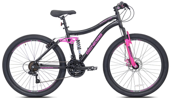 Genesis 26 In. Maeve Women'S Mountain Bike, Black and Pink