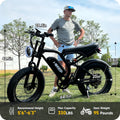 Electric Bike for Adults, 1500W Peak Fat Tire Ebike 20″×4″ Snow - Tread, 48V 15.6ah Removable Battery, 32MPH, Dual Suspension, Shimano 7 - Speed, Hydraulic Disc Brakes, Bonus Accessories