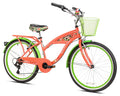 Margaritaville 24" Island Life Multi Speed Girl'S Bike, Coral/Green