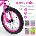 16/18 Inch LED Lighted Kids Bike with Training Wheels, Headlight, Adjustable Seat & Dual Brakes, Children Bicycle for Ages 4-8 Years
