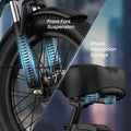 URLIFE 20" Electric Bike for Adults, 1000W Peak Motor, 48V 13AH Remobavle Battery, 7 - Speed Mountain Ebike, UL2849 - Black