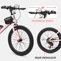 SPPTTY 20 - 24 in Bike, 6 - Speed Mountain Bike for Men Women Boys Girls, Comfort Saddle, Blue