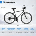 26" Mountain Bike 6-Speed Drivetrain Cycling Bicycle with Dual C-Brakes, Adjustable Seat & All-Terrain Tires, MTB City Bike for Men Women Teens