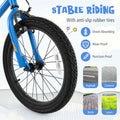 16/18 Inch LED Lighted Kids Bike with Training Wheels, Headlight, Adjustable Seat & Dual Brakes, Children Bicycle for Ages 4-8 Years