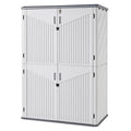 Aoxun Outdoor Storage Shed, 64 Cu.ft Vertical Storage Sheds Outdoor with Floor, Outdoor Waterproof Storage Cabinet for Garage Storage, Pool Storage, Bike Shed, Garden Shed, Outdoor Storage(White)