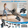 Pooboo 4in1 Folding Exercise Bike Indoor Cycling Bike Stationary Magnetic X Bike Gym Workout 300 lb Easy to Get on/Off