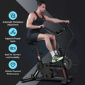 LNOW Commercial Built - in Bluetooth Fan Exercise Bike, Adjustable Air Resistance with Dual - Action Handlebars, Heavy Duty Indoor Cycling Bike for Home Gym Traininning, 350 lb Arm/Leg Cardio Workout