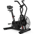 LNOW Commercial Built - in Bluetooth Fan Exercise Bike, Adjustable Air Resistance with Dual - Action Handlebars, Heavy Duty Indoor Cycling Bike for Home Gym Traininning, 350 lb Arm/Leg Cardio Workout