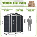 Enyopro 306gal Outdoor Storage Shed, Horizontal Resin Shed, Resistant Tool Plastic Shed for Storage of Bike/Garbage Cans/Garden Tools/Lawn Mowers