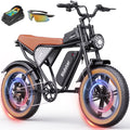 Ridstar Electric Biycle for Adults, 1200W 32MPH, 48V 20AH Electric Dirt Bike, 20" Fat Tire 7 Speed Mountain Bike UL2849