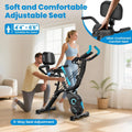 Pooboo 4in1 Folding Exercise Bike Indoor Cycling Bike Stationary Magnetic X Bike Gym Workout 300 lb Easy to Get on/Off
