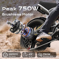 AIRWEST Peak 1000W Electric Bike for Adults - Reaches 25MPH, 65 Miles Long Range, 48V 13ah Battery, Full Suspension, 7 - Speed, 20" Fat Tire Electric Motorcycle Dirt Bike, UL2849